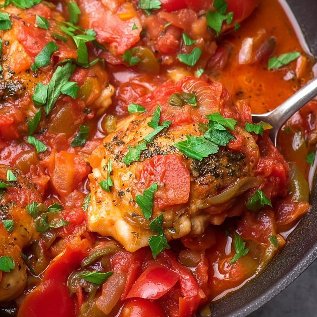 Crockpot Chicken Cacciatore
