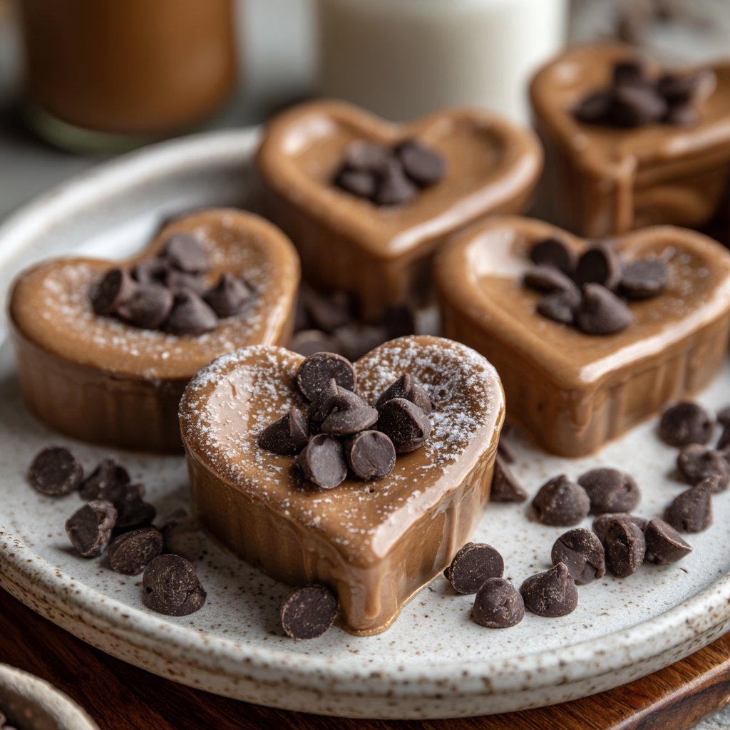 Chocolate Peanut Butter Heart Desserts