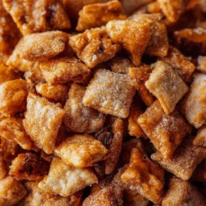 Delicious Caramel Apple Puppy Chow mix with caramel, apple flavor, and Chex cereal