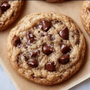 Delicious classic sourdough chocolate chip cookies on a cooling rack