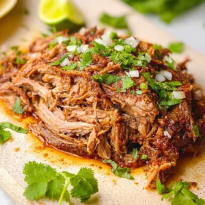 Crockpot pulled pork served in Mexican tacos with fresh toppings