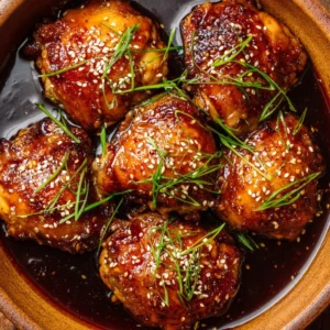 Crockpot teriyaki chicken thighs served with rice and vegetables