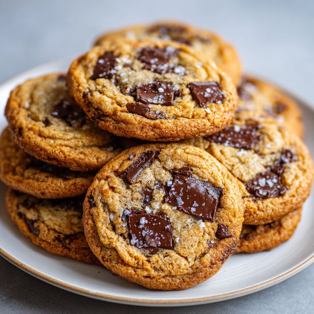 Brown Butter Sourdough Discard Chocolate Chip Cookies