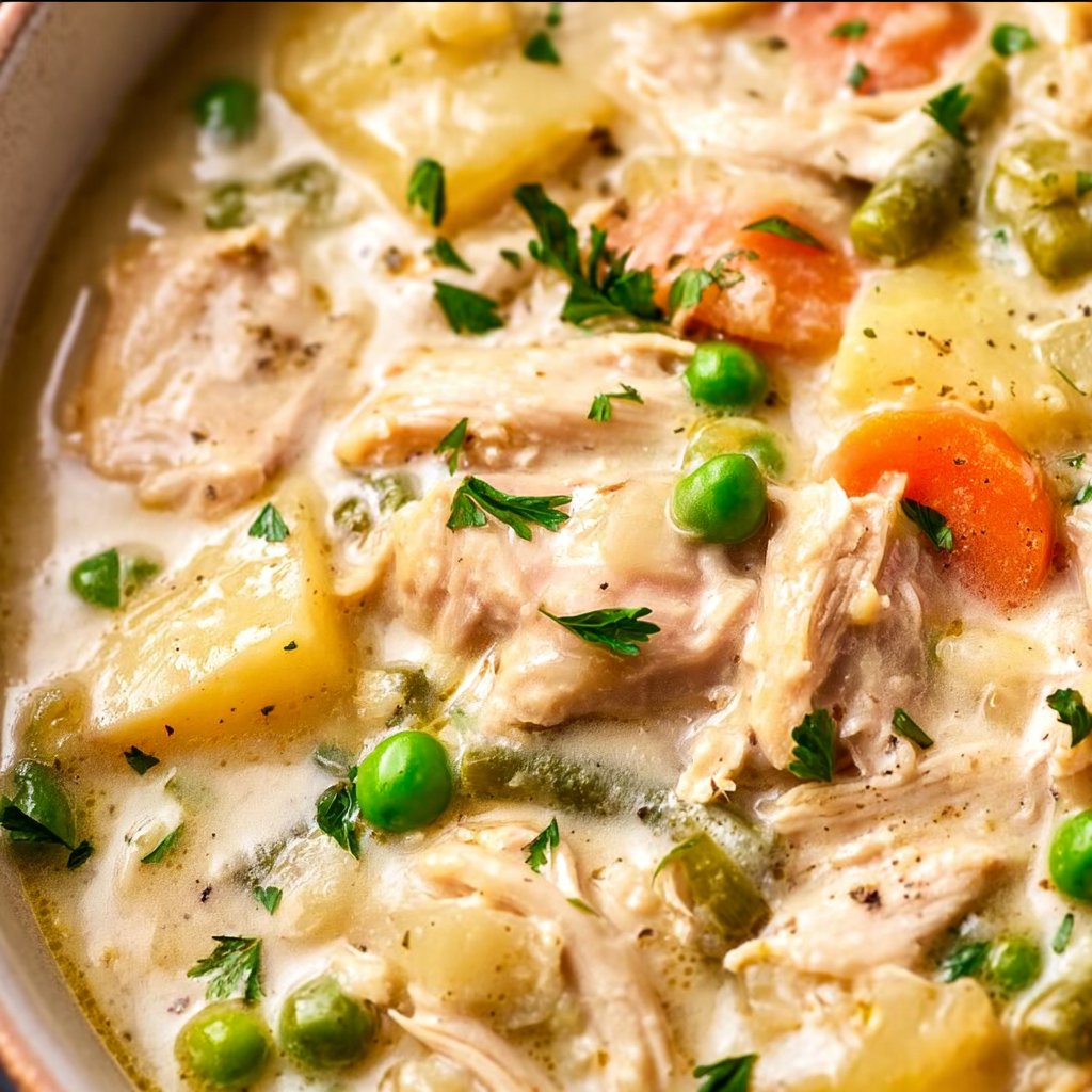 Crockpot Creamy Chicken Thigh Stew