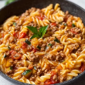 Gordon Ramsay's ground turkey pasta recipe with vibrant vegetables and herbs