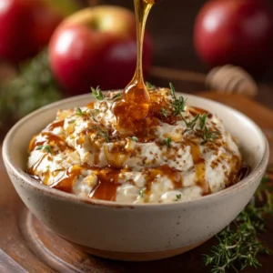 Homemade caramel apple dip served with fresh apple slices for fall gatherings.