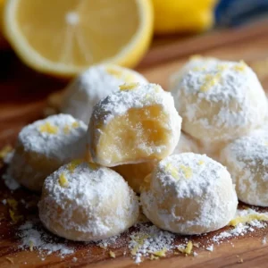 Delicious Meyer lemon meltaways on a plate, garnished with lemon zest.