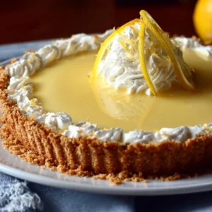 Deliciously baked Meyer Lemon Pie with a golden crust and vibrant lemon filling