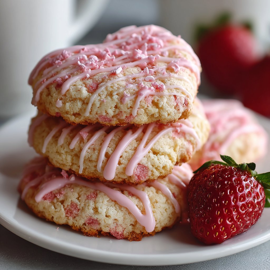 Valentine Strawberry Cookies