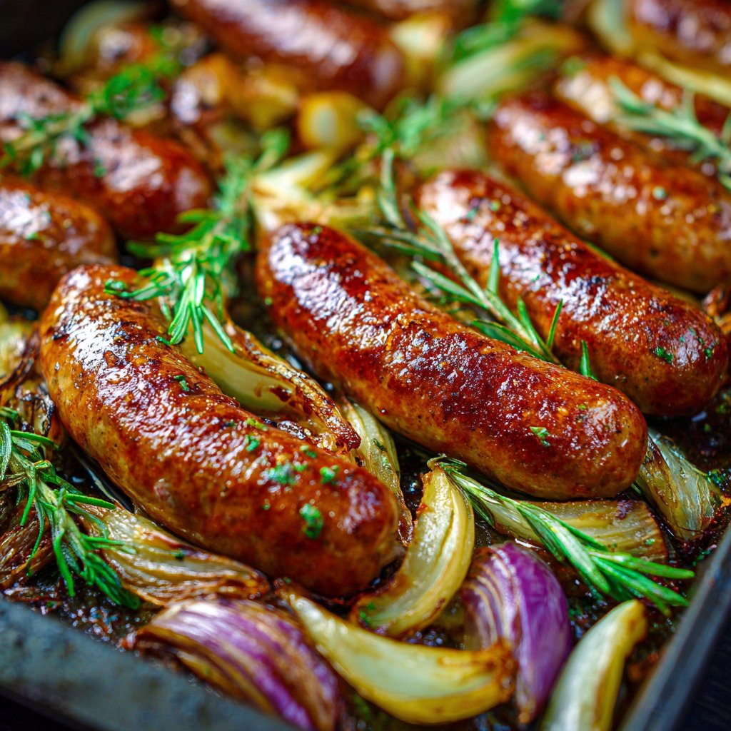 Honey Garlic Sheet Pan Sausage