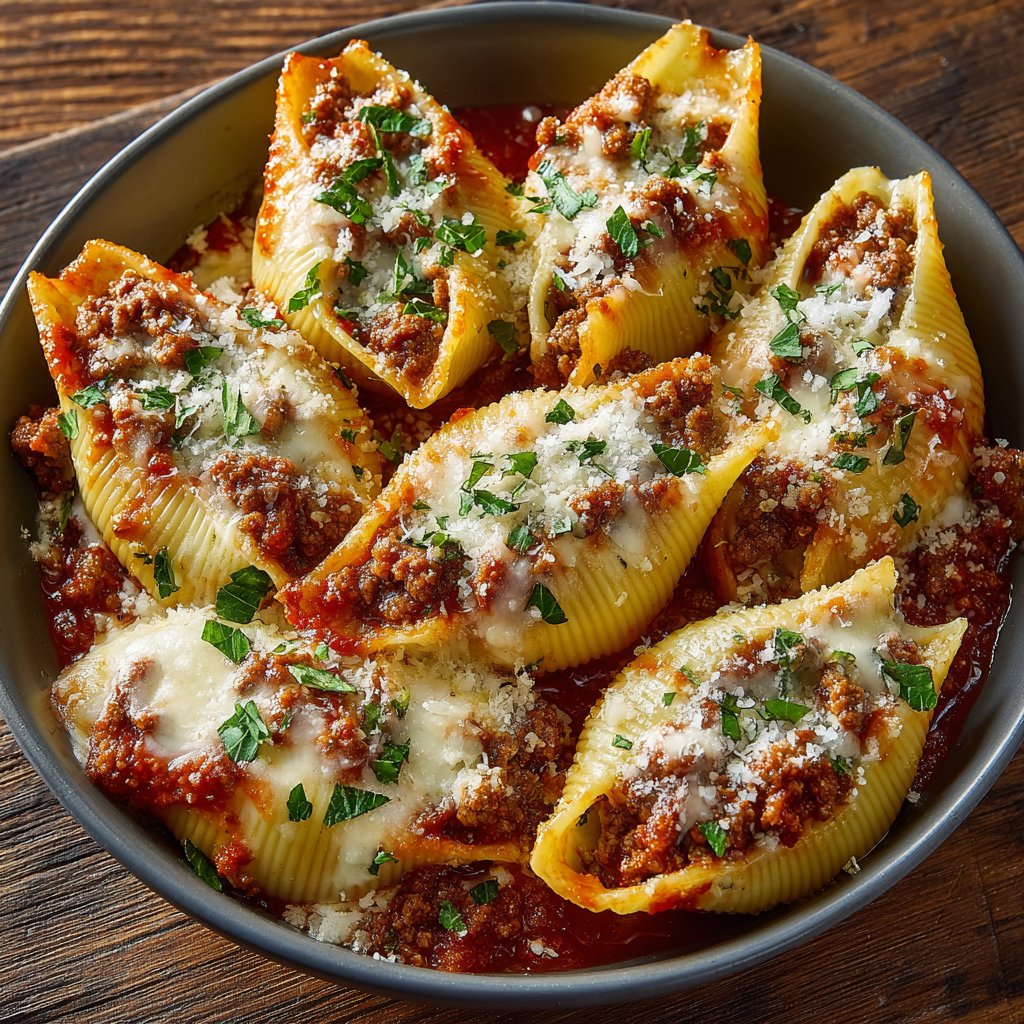 Ricotta Beef Stuffed Shells
