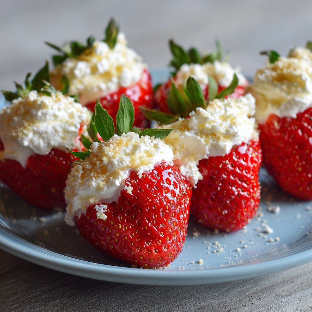 Deviled Strawberries (Made with a Cheesecake Filling)