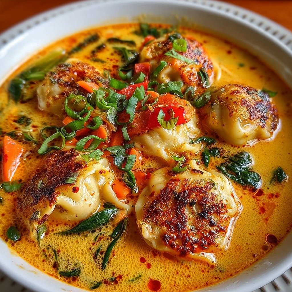 Coconut Curry Soup with Dumplings