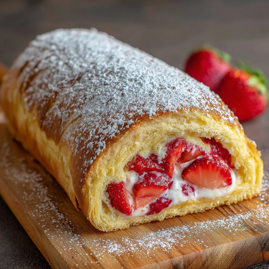 Valentine's Rolls with Strawberries