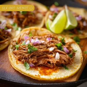 Slow cooker carnitas-style pulled pork served with fresh toppings