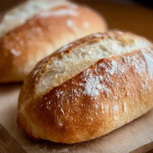 Tasty sourdough discard French bread fresh out of the oven