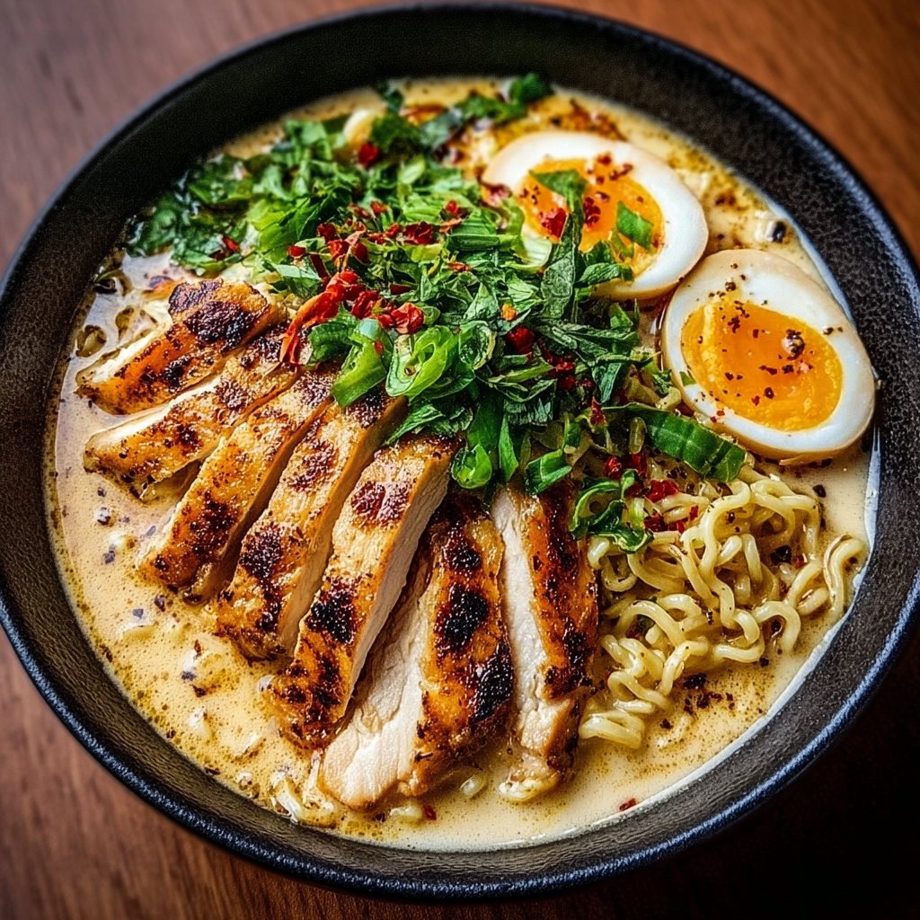 Chicken Ramen with Creamy Garlic Sauce: An Incredible Ultimate Recipe