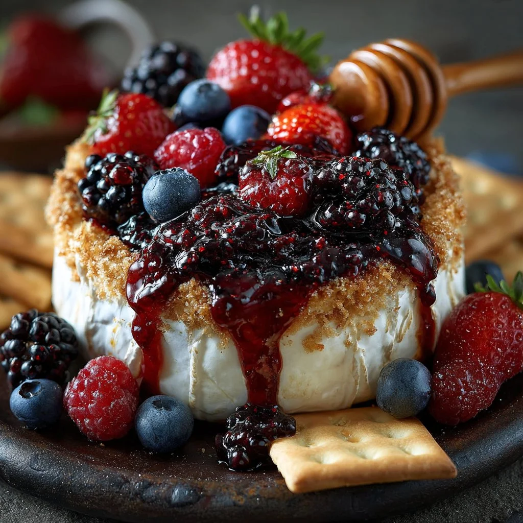 Baked Brie with Berry Compote