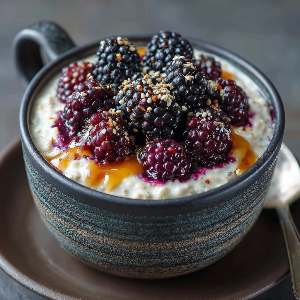 Blackberry Pie Overnight Oats