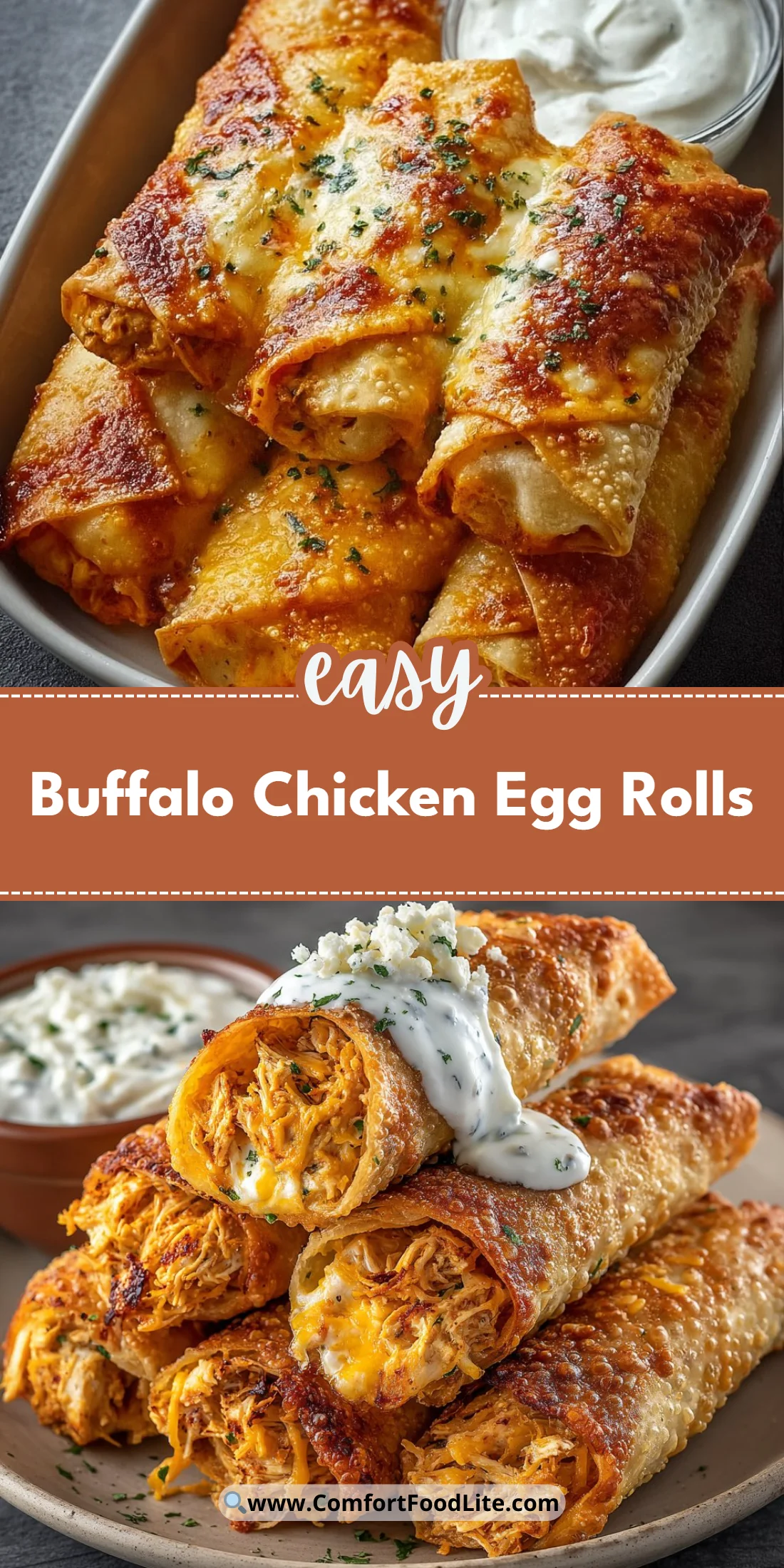 Buffalo Chicken Egg Rolls