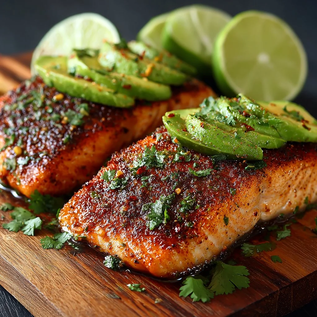 Cajun Salmon with Avocado and Lime