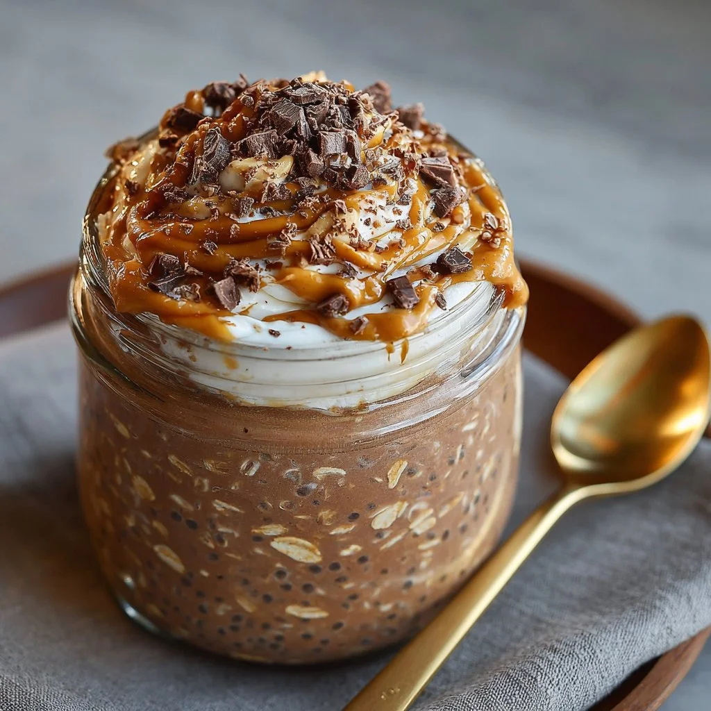 Chocolate Peanut Butter Overnight Oats