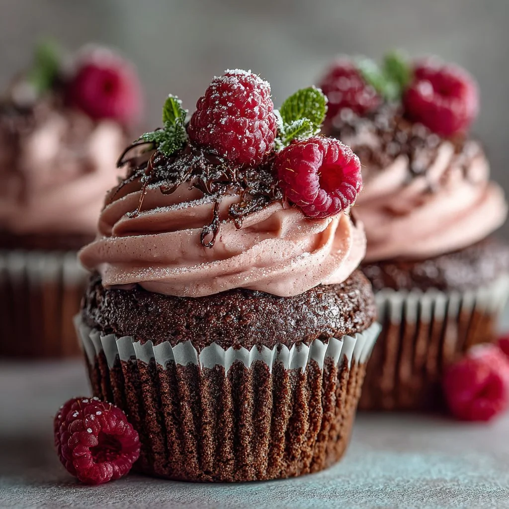 Chocolate Raspberry Cupcakes