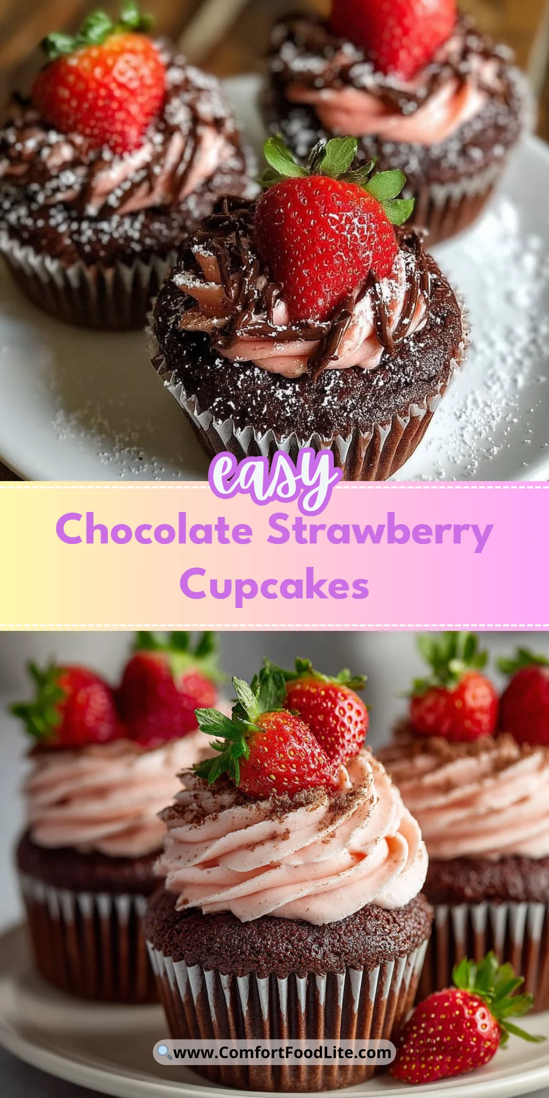 Chocolate Strawberry Cupcakes