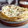 Delicious homemade cottage cheese tortillas served with toppings
