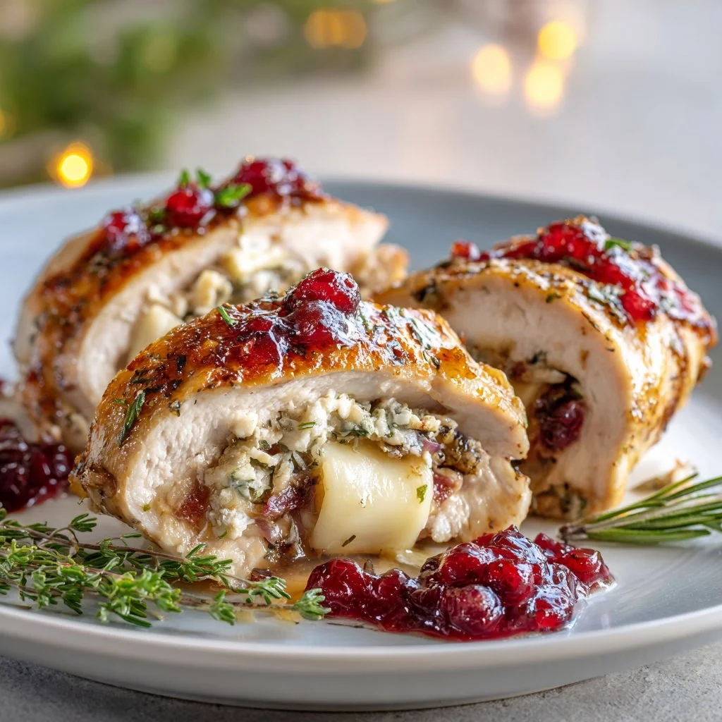 Cranberry Brie Stuffed Chicken
