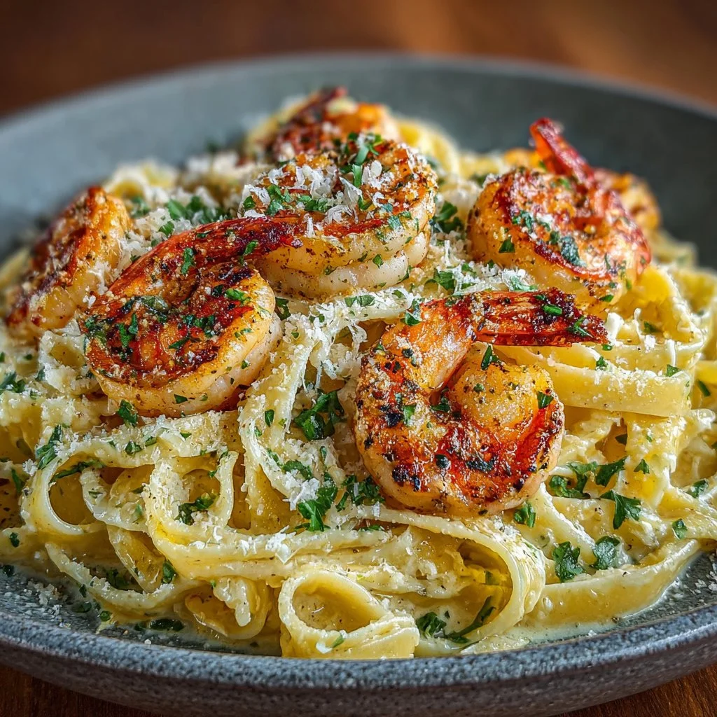 Creamy Garlic Shrimp Pasta