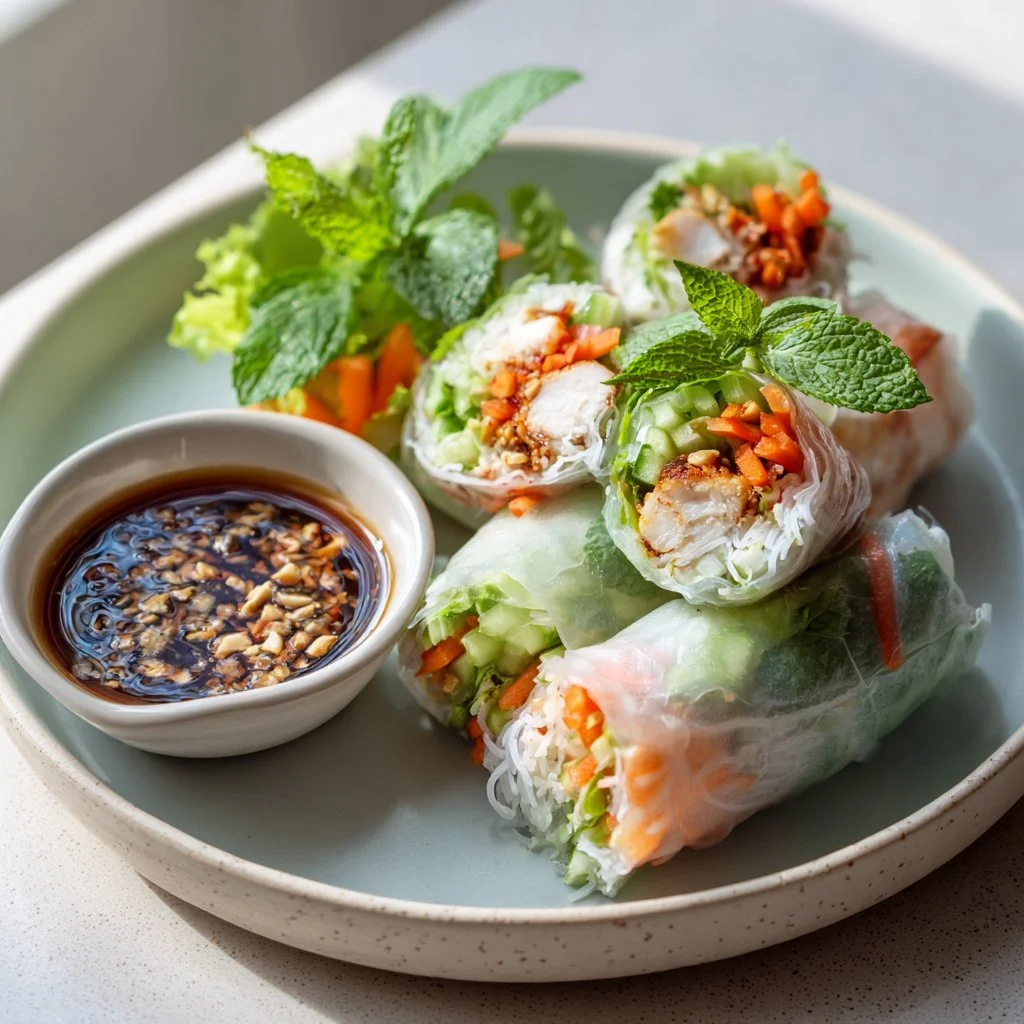 Crispy Rice Paper Spring Rolls