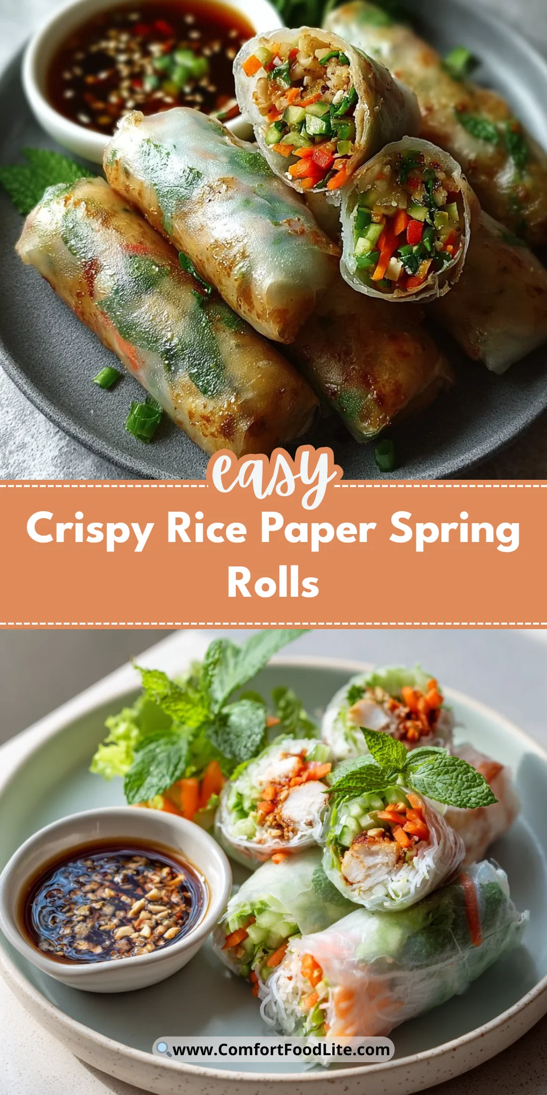 Crispy Rice Paper Spring Rolls
