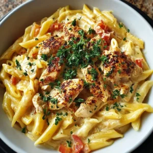 Crock Pot Creamy Cajun Chicken Pasta served in a bowl