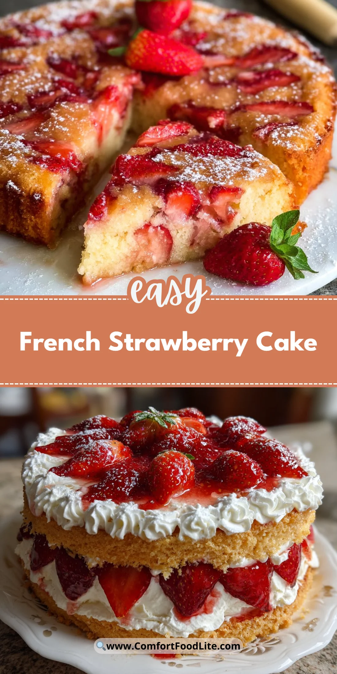 French Strawberry Cake