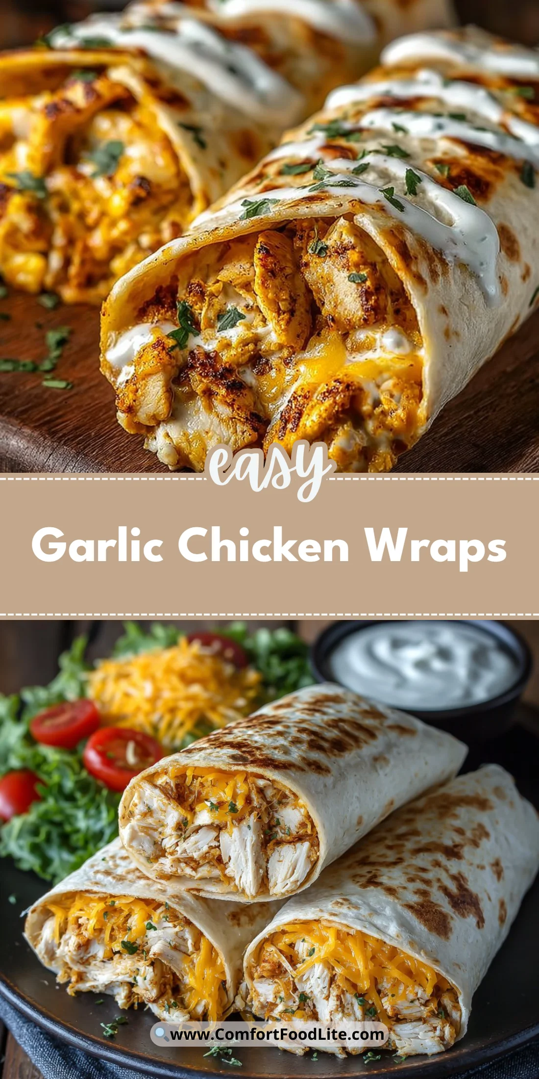 Garlic Chicken Wraps