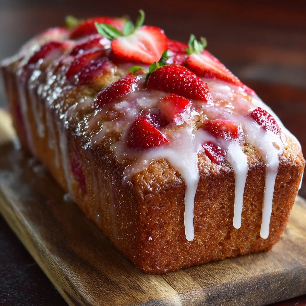 Glazed Strawberry Bread