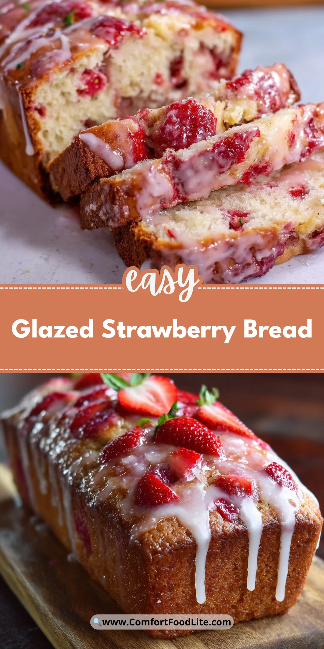 Glazed Strawberry Bread