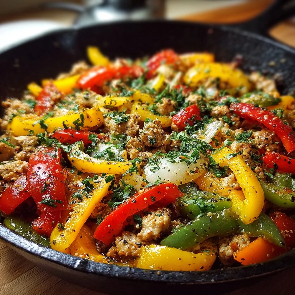 Ground Turkey and Peppers