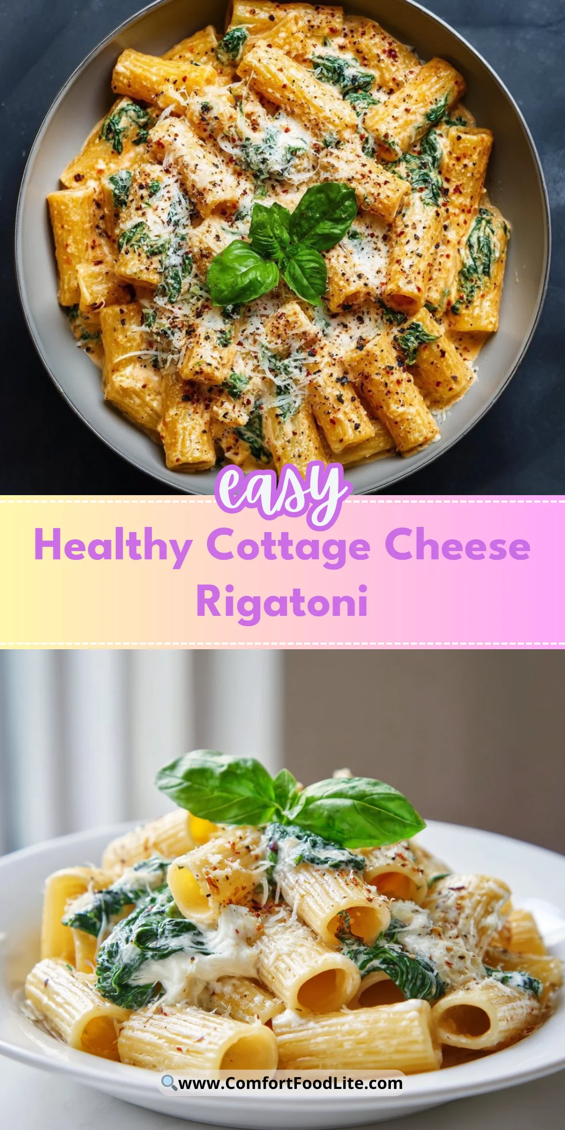 Healthy Cottage Cheese Rigatoni