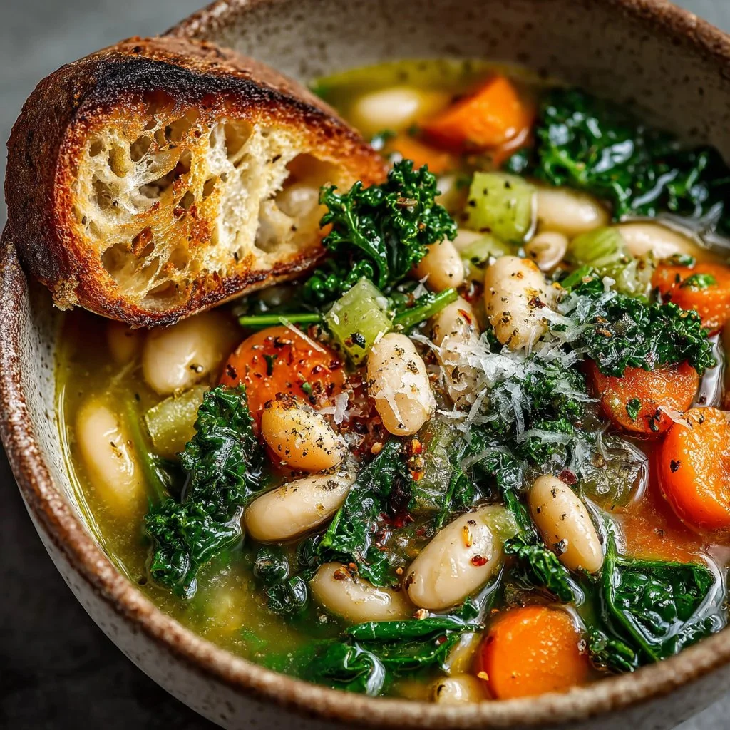 Hearty Tuscan White Bean Soup