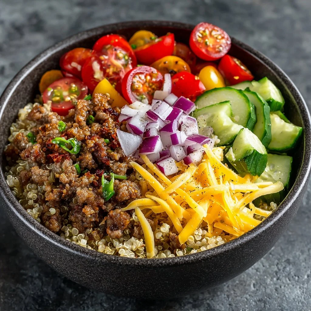 High-Protein Cheeseburger Bowls