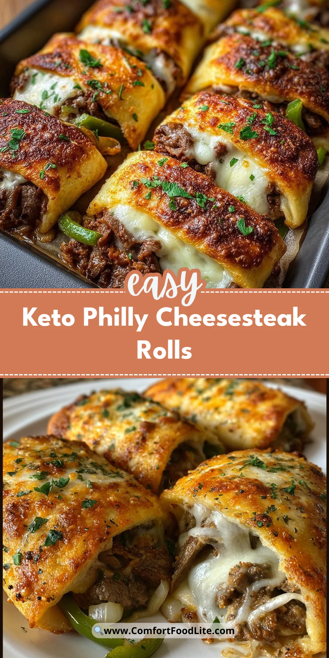 Keto Philly Cheesesteak Rolls