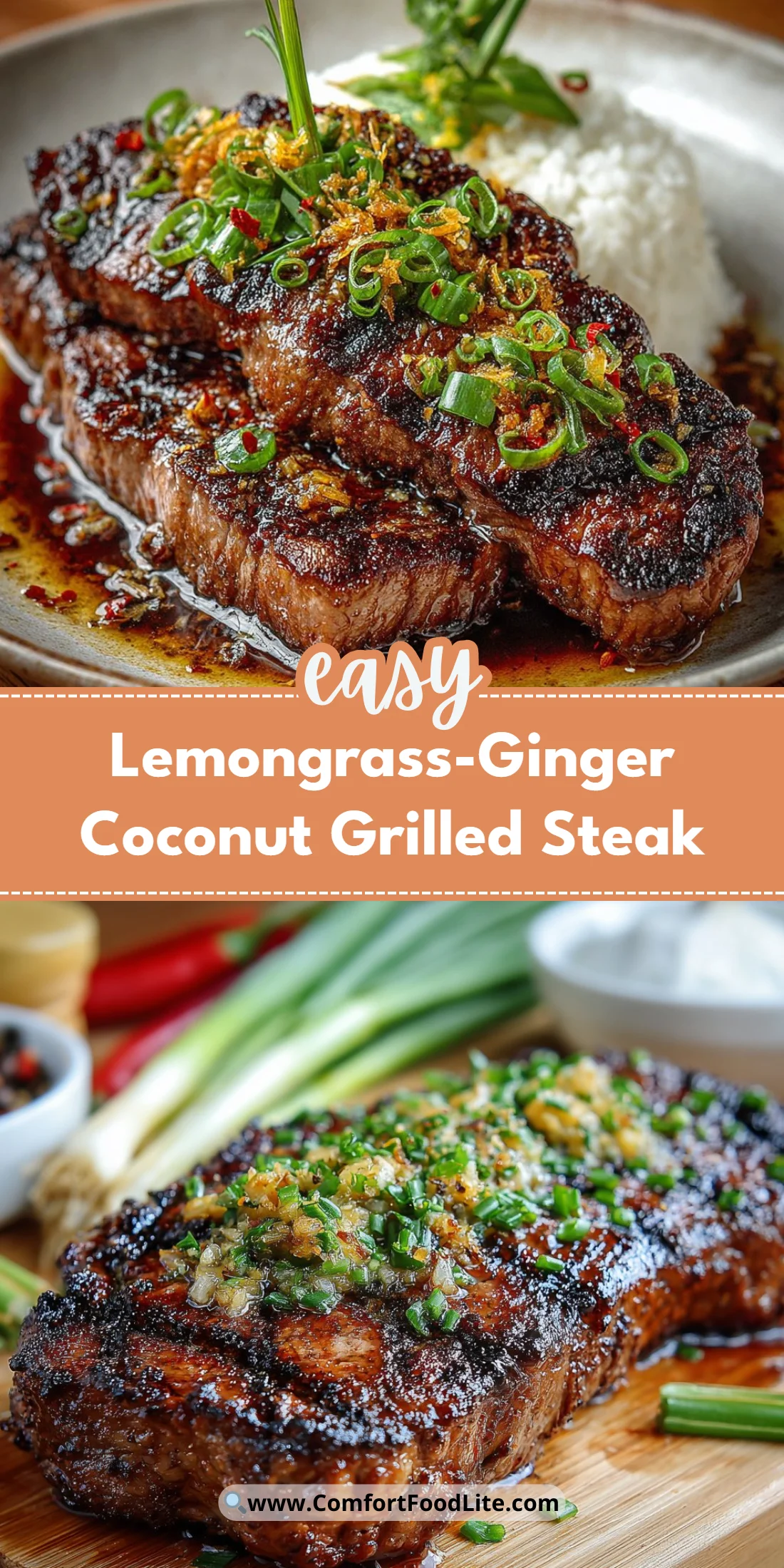 Lemongrass-Ginger Coconut Grilled Steak