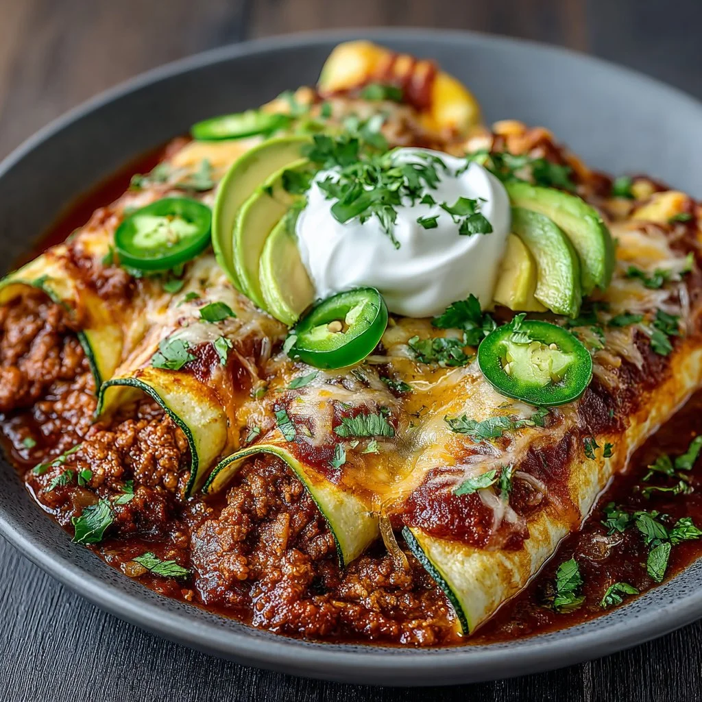 Low-Carb Zucchini Enchiladas