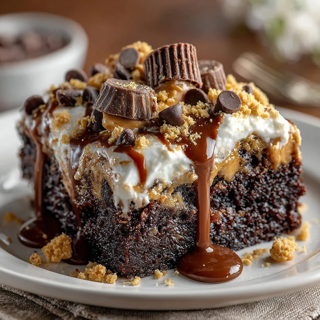 Peanut Butter Cup Dump Cake