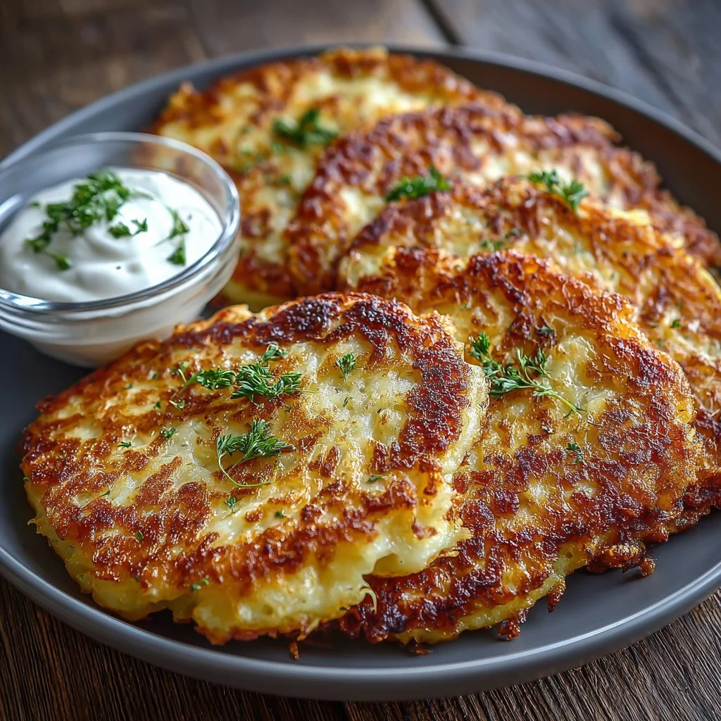 Potato and Onion Cheese Pancakes