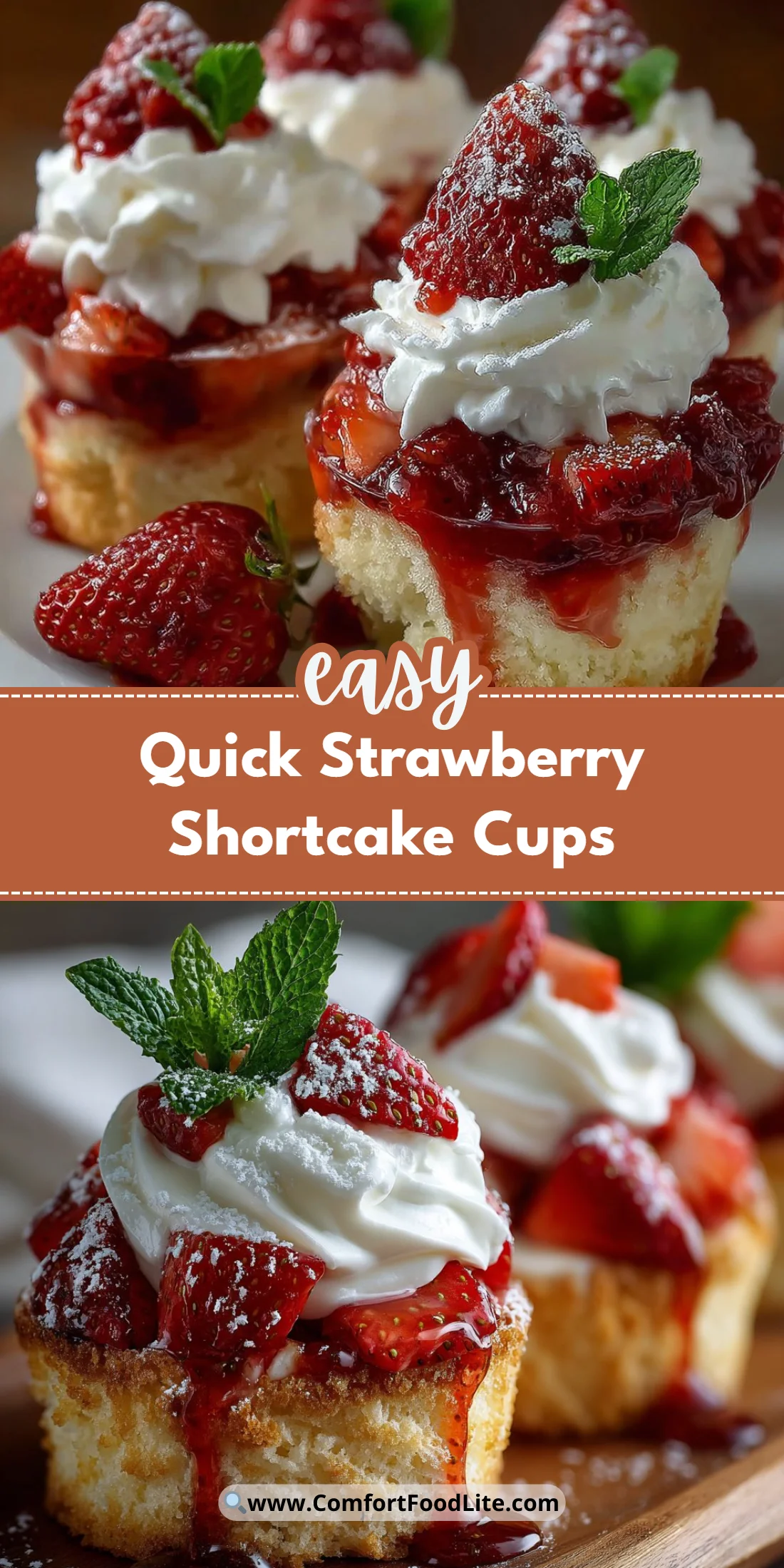 Quick Strawberry Shortcake Cups