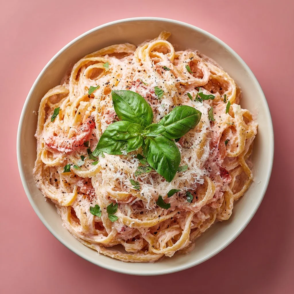 Quick Valentine's Day Pink Pasta