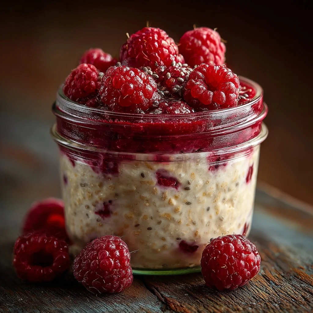 Raspberry Overnight Oats